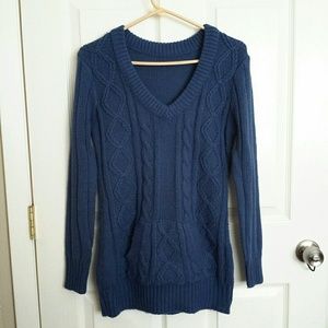Long Cozy Blue Sweater