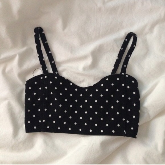 Brandy melville polka dot chiyo top
