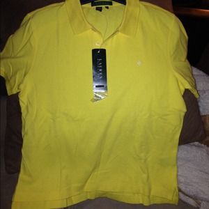 Yellow Lauren Ralph Lauren polo short sleeve shirt