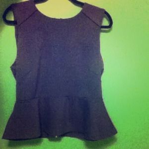 Blue Peplum Top