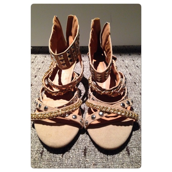 Studded Chain Gladiator sandals