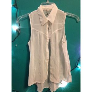 Paper crane white chiffon blouse