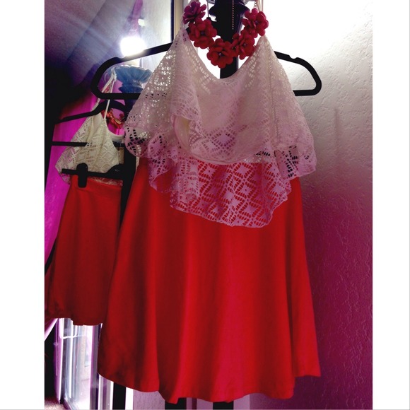 Coral Skater Skirt