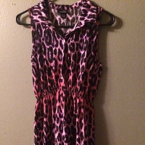 Pink cheetah pink dress