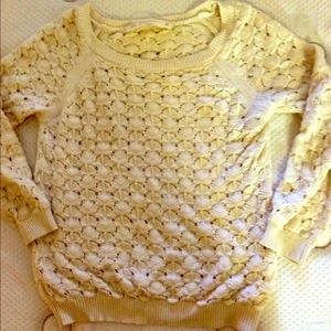 White knit sweater