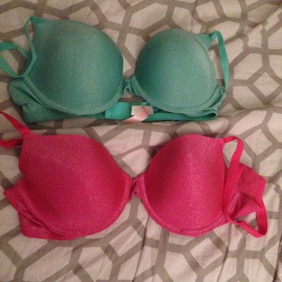Victoria's Secret Pink shimmer bras size 36C