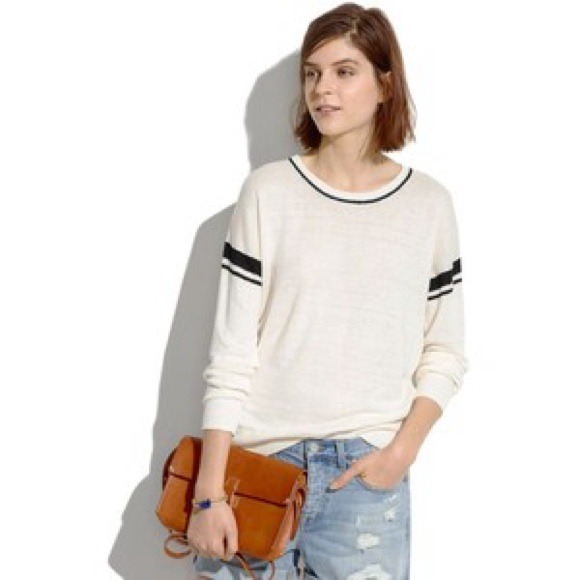 NWT Madewell stripe inset pullover