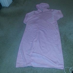 Floor length zip up robe