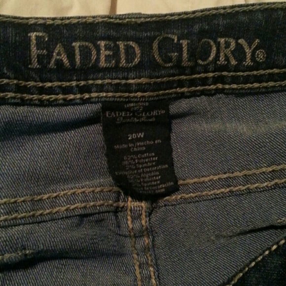Faded Denim Stretch Blue Jeans