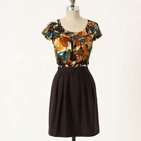 Anthropologie Tabitha Tweedy Leaves Dress