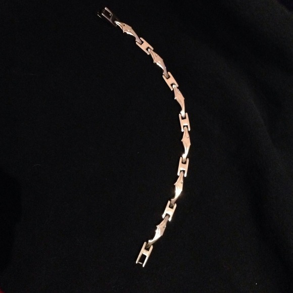STERLING TAXCO DOLPHINS LINK BRACELET 7.5" 16.9g - Picture 2 of 4