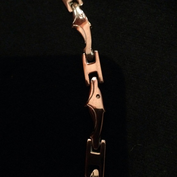 STERLING TAXCO DOLPHINS LINK BRACELET 7.5" 16.9g - Picture 3 of 4