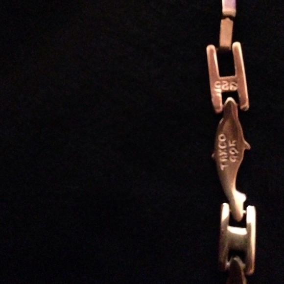 STERLING TAXCO DOLPHINS LINK BRACELET 7.5" 16.9g - Picture 4 of 4