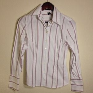 Express collared dress shirt - pink/grey striped