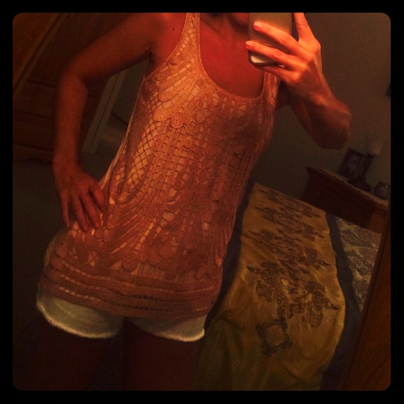 💥Sold in bundle💥Express Metallic-Front Tank Top