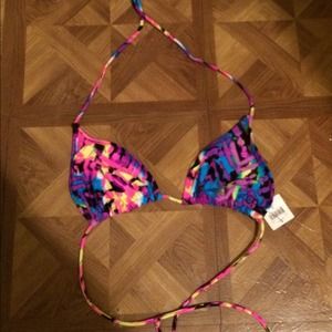 👙Tribal tie dye triangle swim top👙