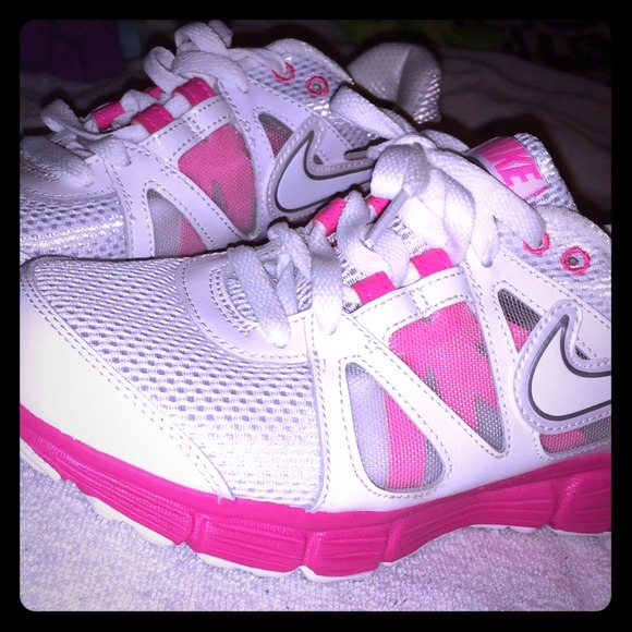 White and Pink Nikes