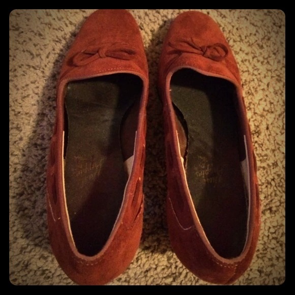 Vintage Hush Puppies Rust colored Leather 7 MINT