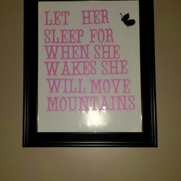 Framed picture for girls room or nursery