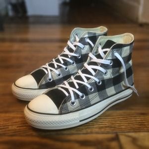 Converse All-Star Black & White Checkered Hi-Tops