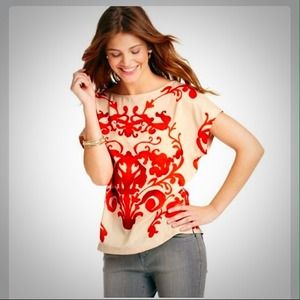 LOFT stained glass scrolls tee