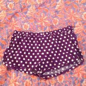 Purple polka dot women's boxer NWOT