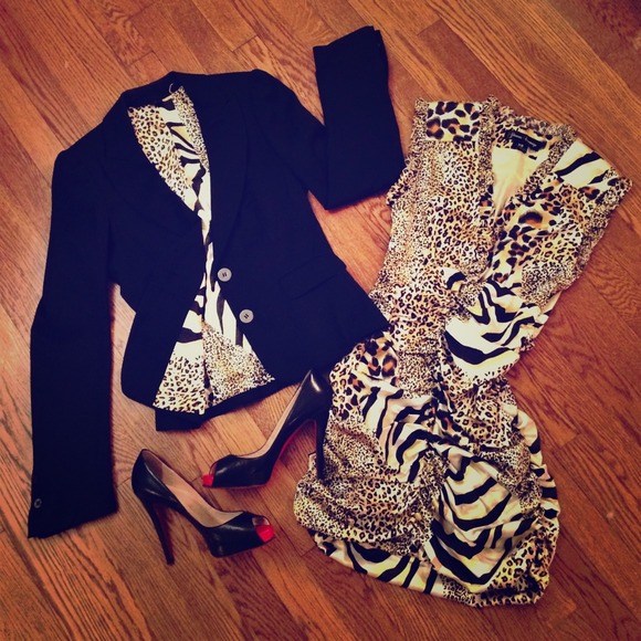 Glamour Campaign Leopard Dress and Matching Blazer