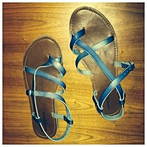 Blue Strappy Sandals