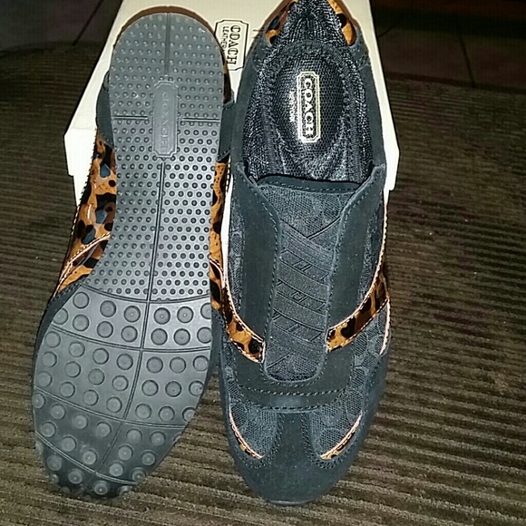 Black and cheetah print coach shoes(price reduced)