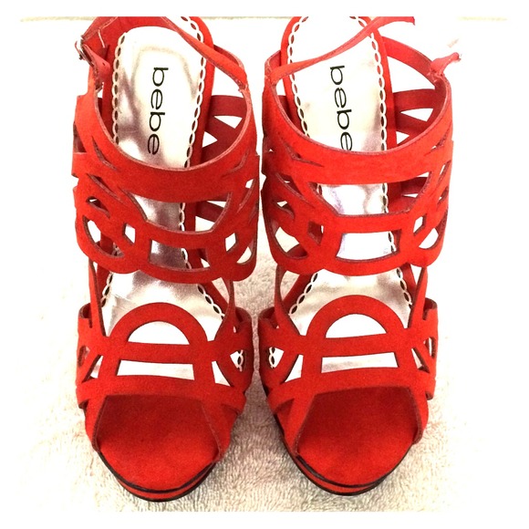 BEBE brand new red shoes