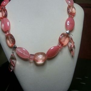 Pink statement necklace