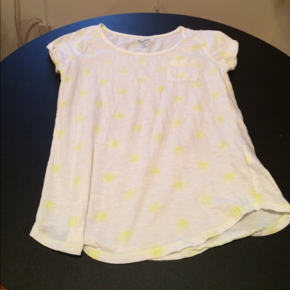 White sun short sleeve top