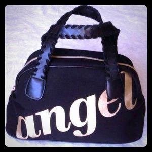 Black/gold angel hand bag