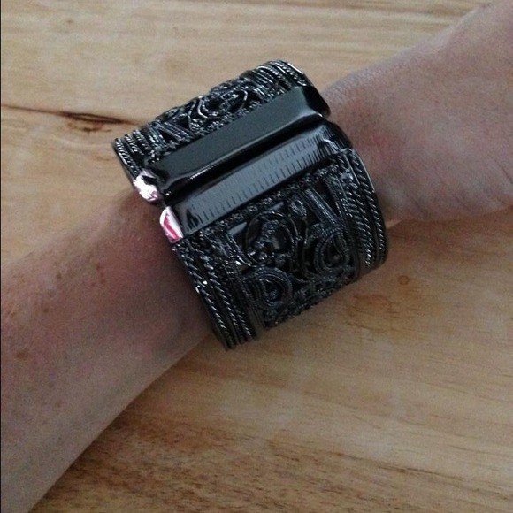 Amrita Sing gunmetal cuff bracelet