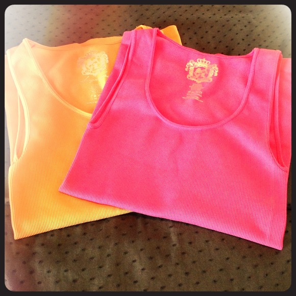 Pink and Orange Sugarlips Seamless Tank Tops