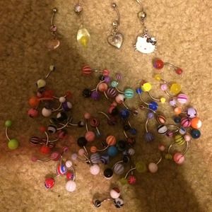 Lot of over 70 unused belly button rings