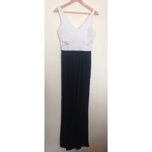 Color block cut out romper