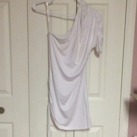 Over the shoulder white top