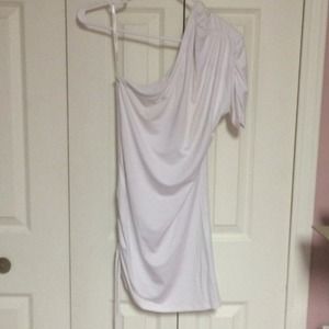 Over the shoulder white top