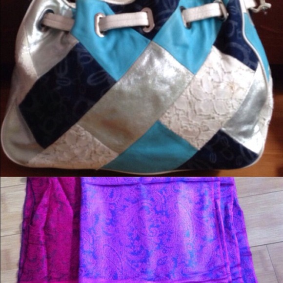 BEBE bag and 2 scarf