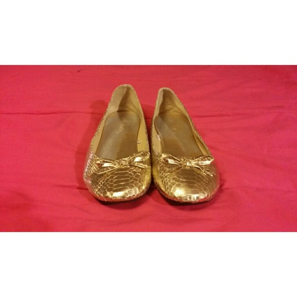 Metallic Gold Lane Bryant flat