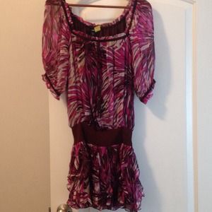 Bebe off the shoulder dress