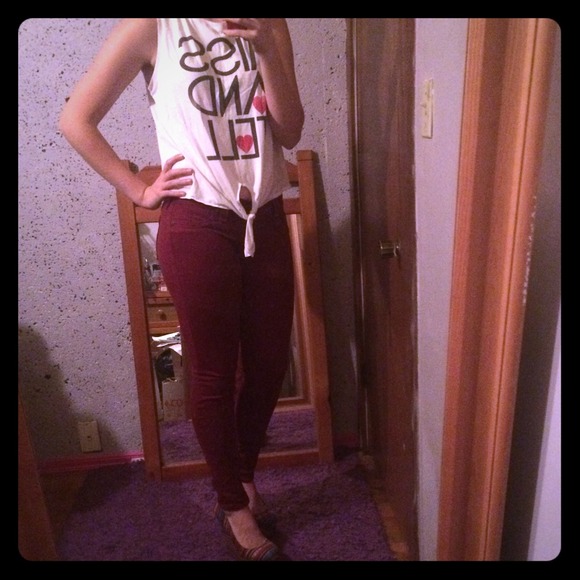 eBay bid war!! Forever 21 Front Tie Shirt Size L