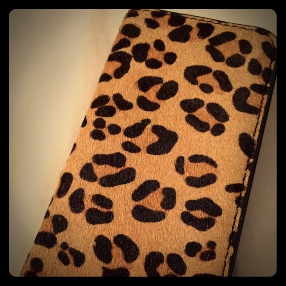 J. Crew Calf hair Iphone 4 wallet Case