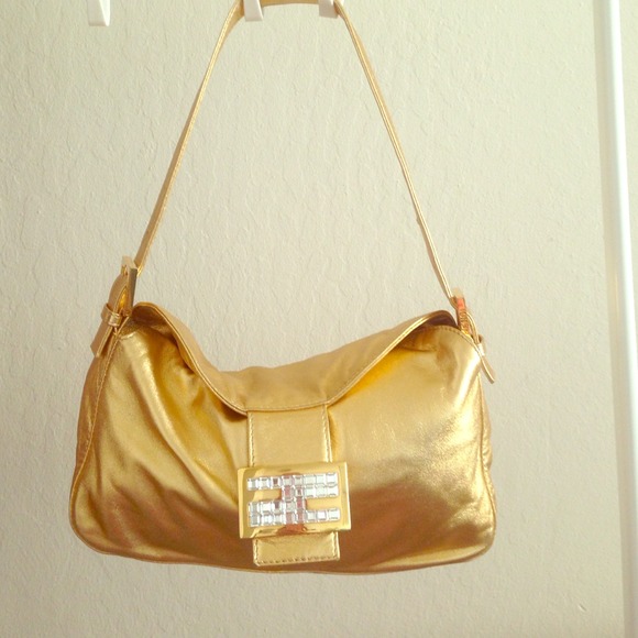 gold fendi baguette