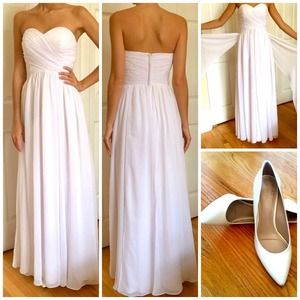 🎉BUNDLE🎉 Grad/ Prom/ Wedding Dress + BCBG Shoes!