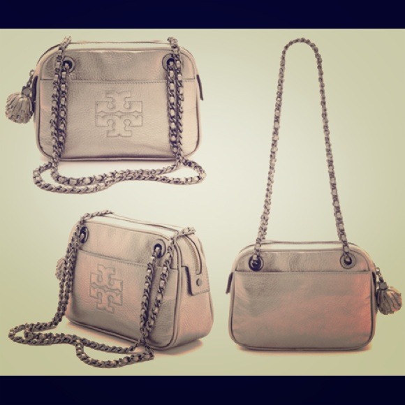 SOLD🌸Tory Burch Thea Metallic Crossbody Chain Bag