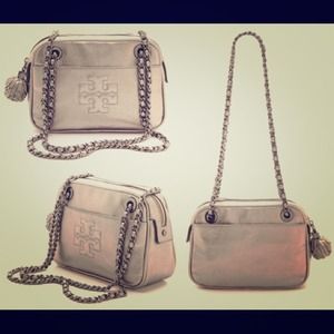 SOLD🌸Tory Burch Thea Metallic Crossbody Chain Bag