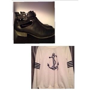 Bundled ankle boot & JC sweater