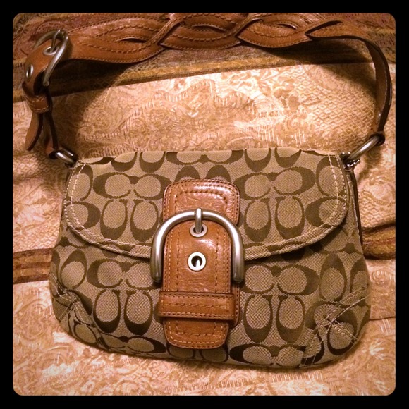 Brown/Chocolate Coach Signature Small Hobo